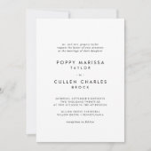 Chic Typography Bold Name Traditional Wedding Kaart (Voorkant)