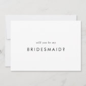 Chic Typography Bridesmaid proposal Kaart (Voorkant)