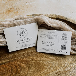 Chic Typography Business Logo Bedankt voor uw best Informatiekaartje