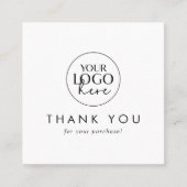 Chic Typography Business Logo QR Code Bedankt Kortingskaartje (Voorkant)