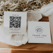 Chic Typography Business Logo QR Code Bedankt Kortingskaartje