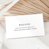 Chic Typography Cadeft Registry Informatiekaartje