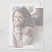 Chic Typography | Casual  bruiloft met Faded foto Kaart (Achterkant)