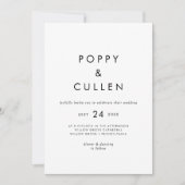 Chic Typography Casual Wedding Kaart (Voorkant)