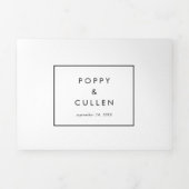 Chic Typography | Faded-fotoweddenschap Drieluik Uitnodiging (Cover)