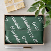 Chic Typography Green Happy Birthday, opa! Tissuepapier (Geschenk)
