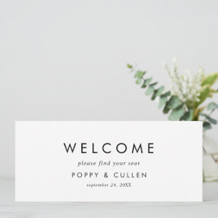 Chic Typography Hanging Seating Chart Header