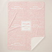 Chic Typography Happy Mother’s Day Personalized Sherpa Deken (Voorkant)