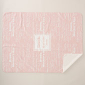 Chic Typography Happy Mother’s Day Personalized Sherpa Deken (Voorkant (horizontaal))