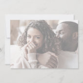 Chic Typography | Horizontaal fotohuwelijk Kaart (Achterkant)