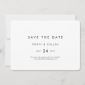 Chic Typography Horizontal Save The Date (Voorkant)