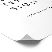 Chic Typography Kaarten & Gifts Custom Text Sign Poster (Hoek)