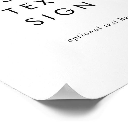 Chic Typography Kaarten & Gifts Custom Text Sign Poster (Hoek)