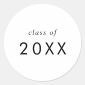 Chic Typography Klasse Jaar Afstuderen Sticker (Voorkant)