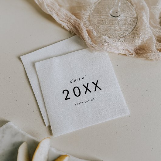 Chic Typography Klasse van 2025 Afstuderen Servet