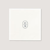Chic Typography Minimalist Monogram Wedding Servet