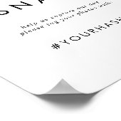 Chic Typography Oh Snap Wedding Hashtag Sign Poster (Hoek)