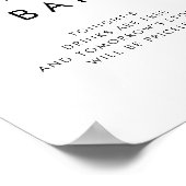 Chic Typography Open Bar Sign Poster (Hoek)