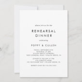 Chic Typography Rehearsal Dinner Kaart (Voorkant)