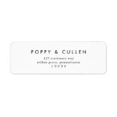 Chic Typography Return Address Label (Voorkant)