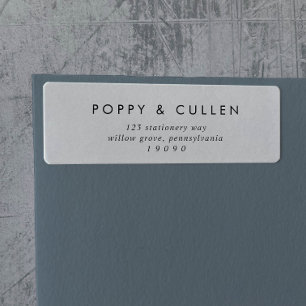 Chic Typography Return Address Label