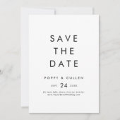 Chic Typography Save the Date Announcement Kaart (Voorkant)