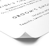 Chic Typography Signature Drinken Sign Poster (Hoek)