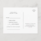 Chic Typography Song Request RSVP Briefkaart (Achterkant)