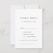 Chic Typography Song Request RSVP Card (Voorkant)