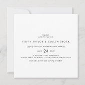 Chic Typography Square Wedding Kaart (Voorkant)
