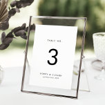 Chic Typography Table Number Kaart<br><div class="desc">Dit chic typografietabelnummer is perfect voor een moderne bruiloft. Het eenvoudige ontwerp biedt een klassiek, minimalistisch zwart-wit typografie met een rooskleurig boho-gevoel. in elke kleur. Houd het ontwerp minimaal en elegant, zoals het is, of personaliseer het door uw eigen grafiek en kunstwerk toe te voegen. De prints op de voor-...</div>