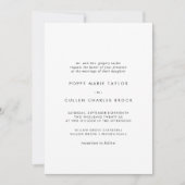 Chic Typography Traditional Wedding Kaart (Voorkant)