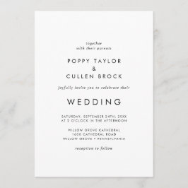 Chic Typography Wedding Kaart