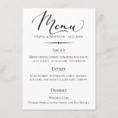 Chic Typography Wedding Menu (Voorkant)
