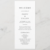 Chic Typography Wedding Programme Programmakaart (Voorkant)
