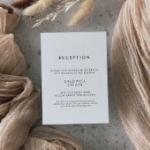 Chic Typography Wedding Reception Informatiekaartje