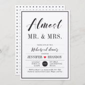 Chic Typography Wedding Rehearsal Dinner Kaart (Voorkant / Achterkant)