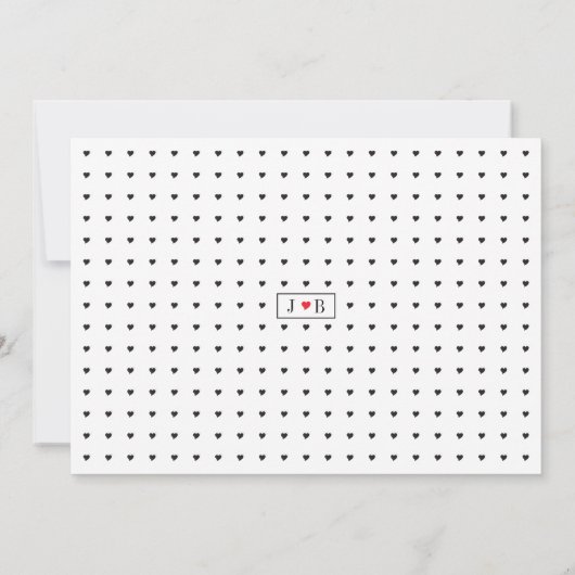 Chic Typography Wedding Rehearsal Dinner Kaart (Achterkant)