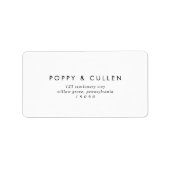 Chic Typography Wedding RSVP Adresetiketten Etiket (Voorkant)