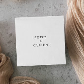 Chic Typography Wedding Servet