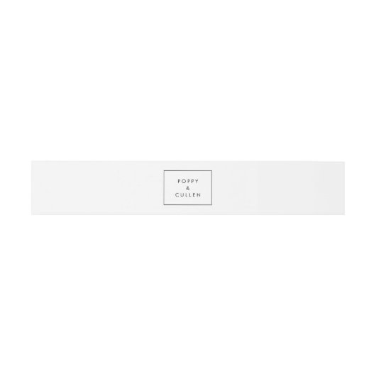 Chic Typography Wedding Uitnodigingen Wikkel (Vlak)