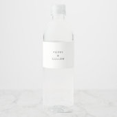 Chic Typography Wedding Waterfles Etiket (Voorkant)