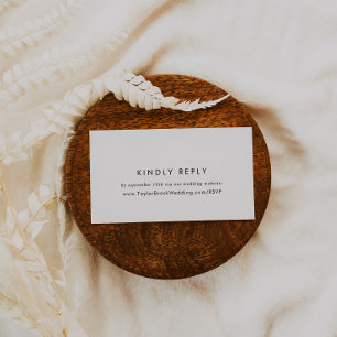 Chic Typography Wedding Website RSVP Informatiekaartje