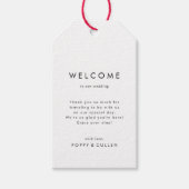 Chic Typography Wedding Welcome Cadeaulabel (Voorkant)