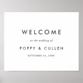 Chic Typography Wedding Welcome Poster (Voorkant)