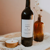 Chic Typography Wedding Wijn Etiket