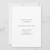 Chic uitstel van het huwelijk met foto van nieuwe  aankondiging (Achterkant)