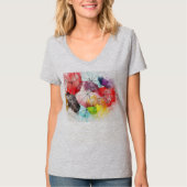 Chic Umbrella Design T-shirt voor dames (Voorkant)