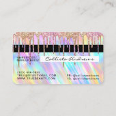 Chic Unicorn Holographic Glitter Drupt Krediet Visitekaartje (Achterkant)
