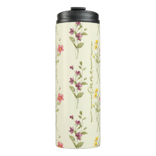 Chic & Uniek: gepersonaliseerd bloemendesign  Thermosbeker